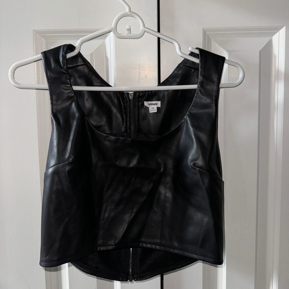 Garage faux leather top
